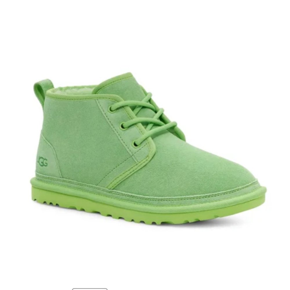 UGG Neumel Suede Sheep Wool Boot Parakeet Green S/N 3236 Mens 6 Womens 7